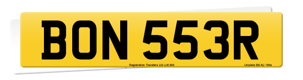 Registration number BON 553R
